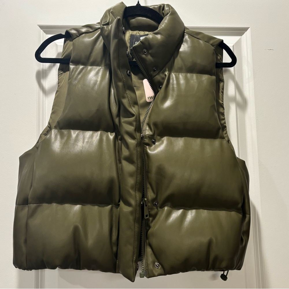 GREY LAB Olive Green Puffer Vest